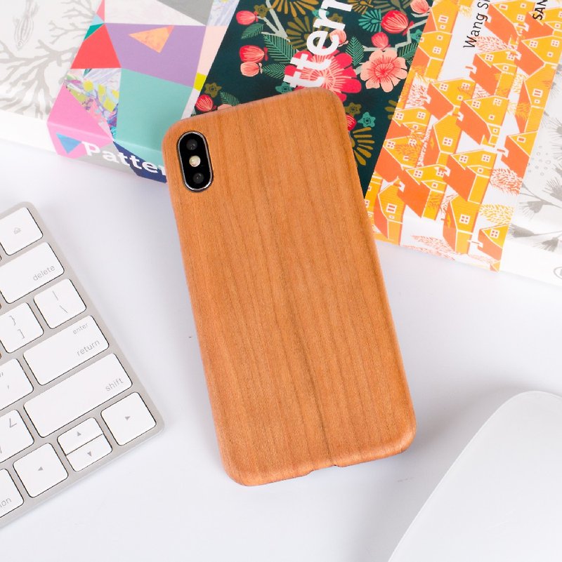 【纯木手机壳】iPhone XS Max -樱桃木 - 手机壳/手机套 - 木头 橘色