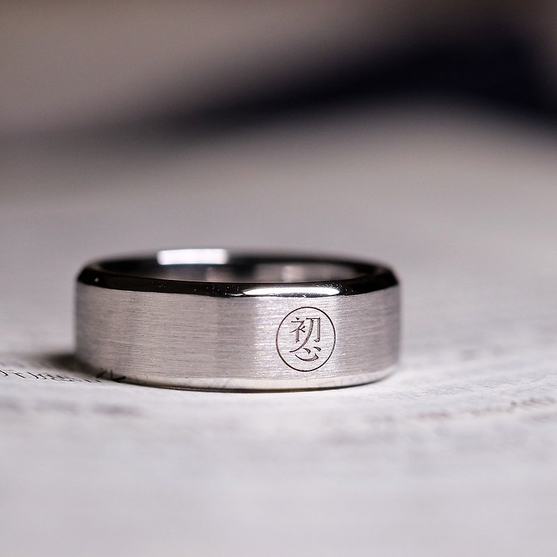 2021年-对戒-Classic-Logo Ring【宽版、戒指、925银】 - 戒指 - 纯银 黑色