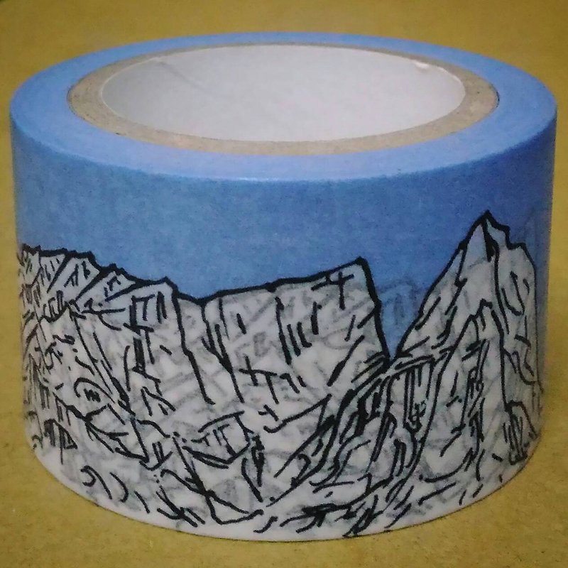 地球山水册页—ㄚㄌ 山水长卷和纸胶带 30 mm - 纸胶带 - 纸 白色