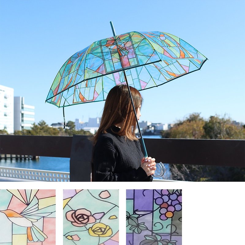 【预订】彩绘玻璃风透明雨伞 - 雨伞/雨衣 - 其他金属 多色