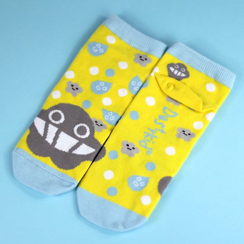 小尘波点船袜-Dustykid socks - 袜子 - 其他材质 黄色