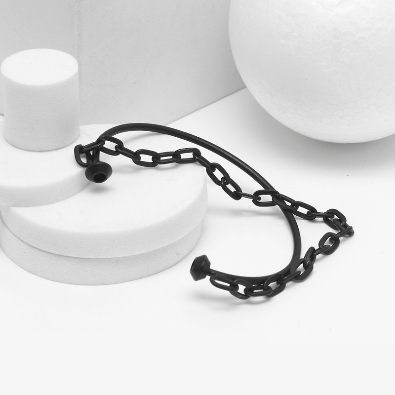 Recovery 细链焊接手环 (雾黑) - 手链/手环 - 其他金属 黑色