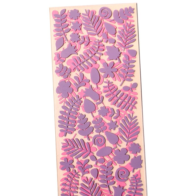 杂锦花叶贴纸 - 贴纸 - 防水材质 粉红色