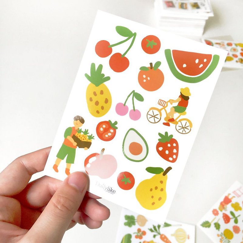 DIY自剪贴纸包(4入)-51水果店,E2D17699 - 贴纸 - 塑料 多色