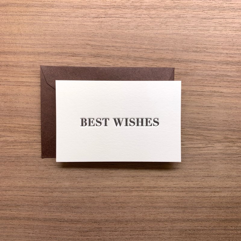 活版印刷问候小卡 Best wishes - 卡片/明信片 - 纸 咖啡色