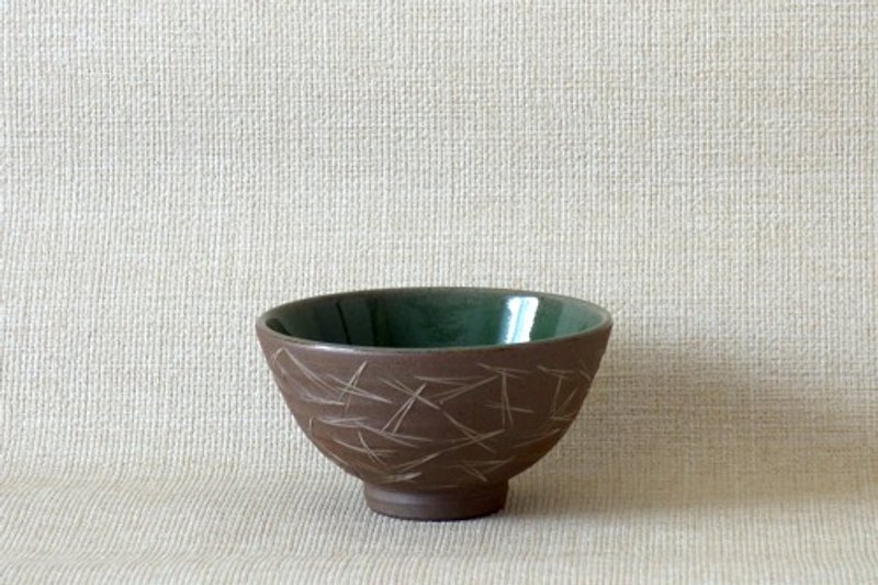 象嵌青磁釉碗 - 碗 - 陶 绿色
