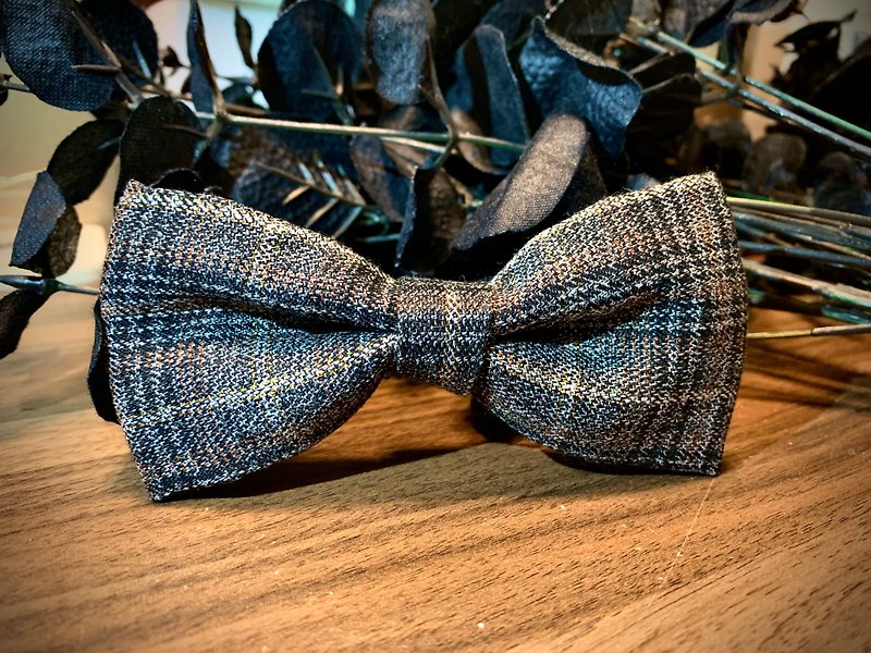 手做领结∣绅士∣文青∣约会配件 - 领结/领巾 - 棉．麻 蓝色