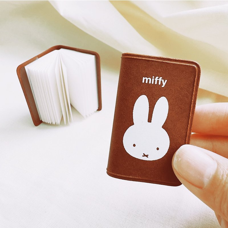 【Pinkoi x miffy】联名限定 - miffy 迷你小本 /  白墨印制款 - 笔记本/手帐 - 纸 咖啡色