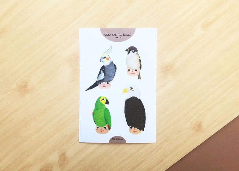 The Birdies Vol.2 | A6 waterproof sticker - 贴纸 - 纸 多色