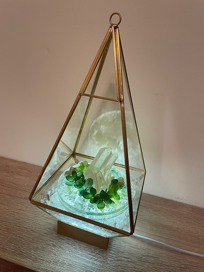 现货 | 四角玻璃花屋小明灯 | 水晶 | 居家灯饰 - 摆饰 - 水晶 绿色