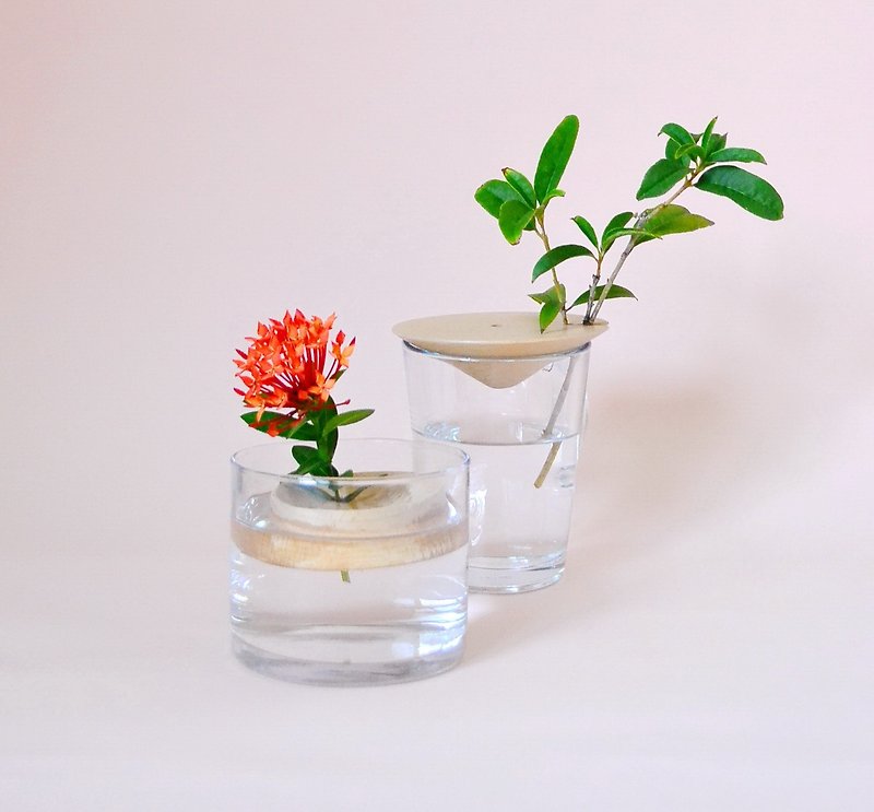 浮瓶 花瓶 - 植栽/盆栽 - 木头 咖啡色