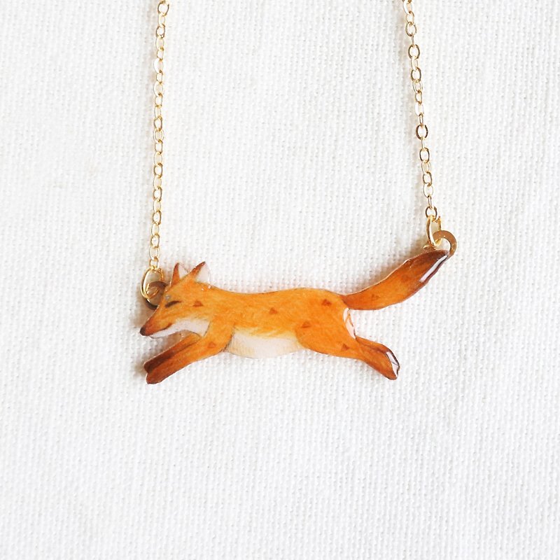 狐狸 项链 - 项链 - 塑料 橘色