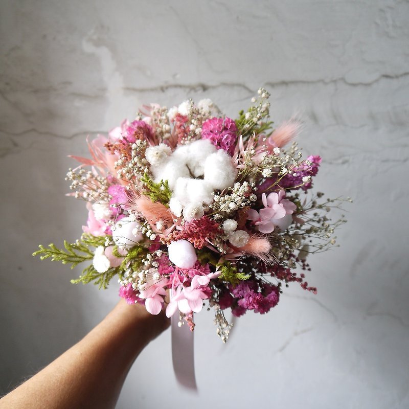 粉红佳人 .甜蜜粉色系.情人节干燥花生日婚礼花束 - 干燥花/捧花 - 植物．花 粉红色