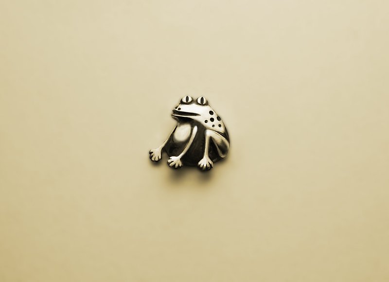 古怪蛙耳环(单支/一对/可改耳骨夹) - 耳环/耳夹 - 其他金属 银色
