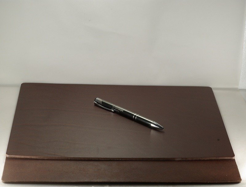 Mark Honor 意大利植鞣苯染皮垫桌垫写字垫-深棕色32厘米*24厘米 - 餐垫/桌巾 - 真皮 咖啡色