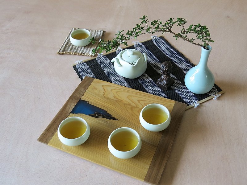 HO MOOD 解构系列—手作 原木 茶盘 - 杯垫 - 木头 金色