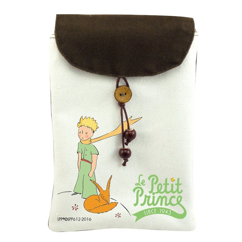 小王子经典版授权-手机袋：【狐狸的秘密礼物】( 肩背 ) - 侧背包/斜挎包 - 棉．麻 绿色