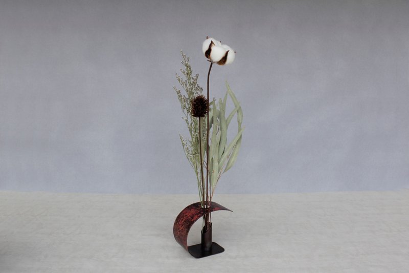 红铜C型花器 - 花瓶/陶器 - 铜/黄铜 红色