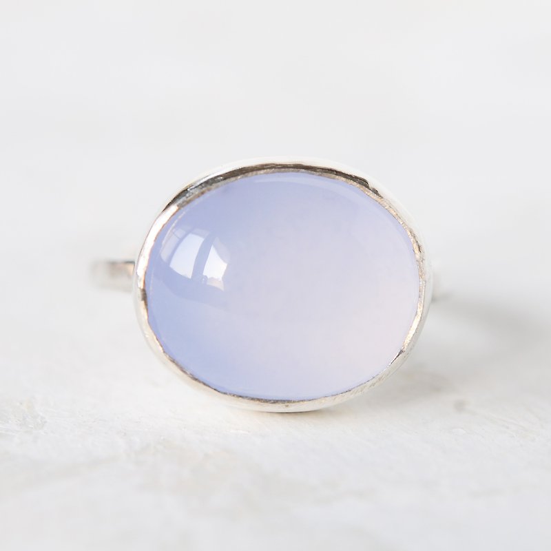 ブルーカルセドニーの指輪 US6.5 - 戒指 - 宝石 透明