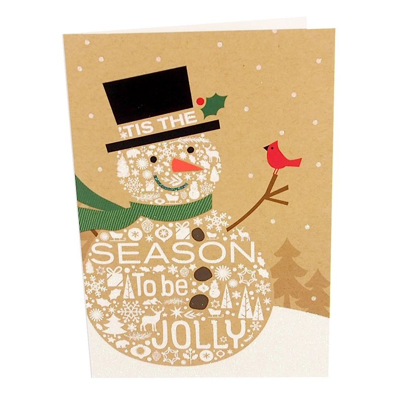 雪人身上满满祝福 耶诞卡片【Hallmark-卡片 圣诞节系列】 - 卡片/明信片 - 纸 多色
