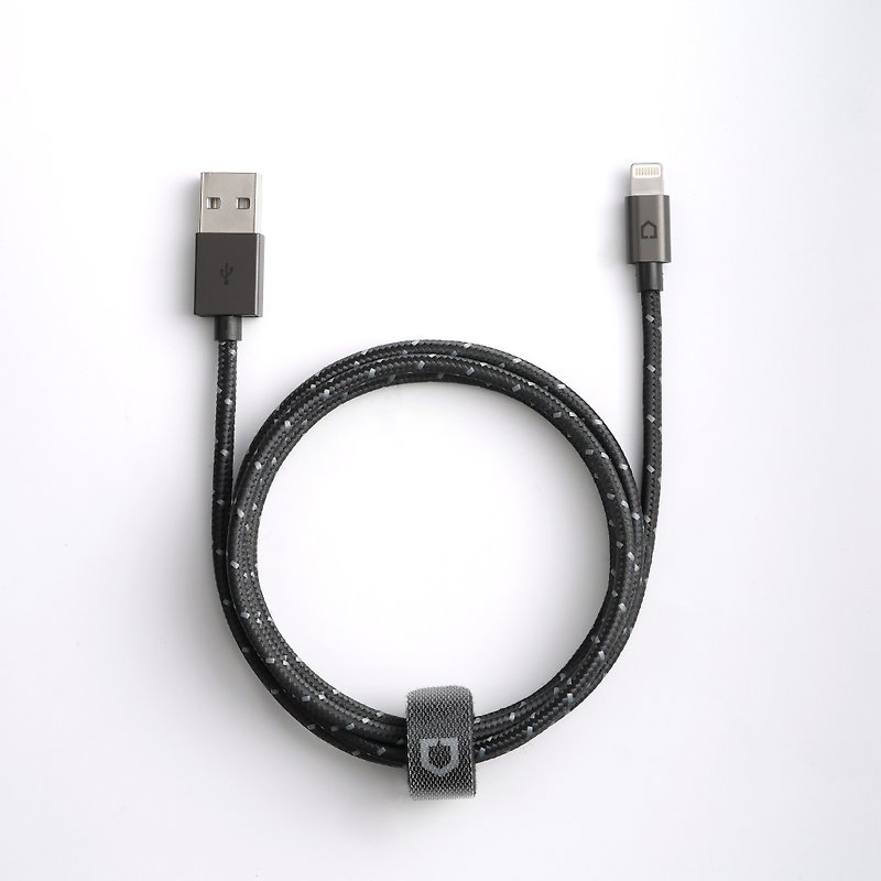 iPhone 1.2M/3M 编织传输充电线-Lightning to USB-A - 充电宝/传输线 - 其他材质 黑色