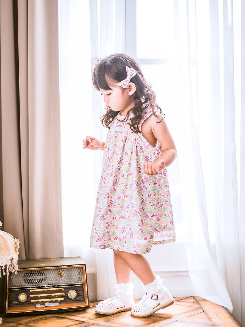 英国LIBERTY FABRICS女童有机棉法式优雅Audrey洋装 - 童装裙 - 棉．麻 粉红色