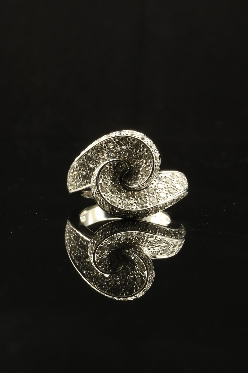 Vintage轻奢白金钻石戒指 - 戒指 - 其他材质 