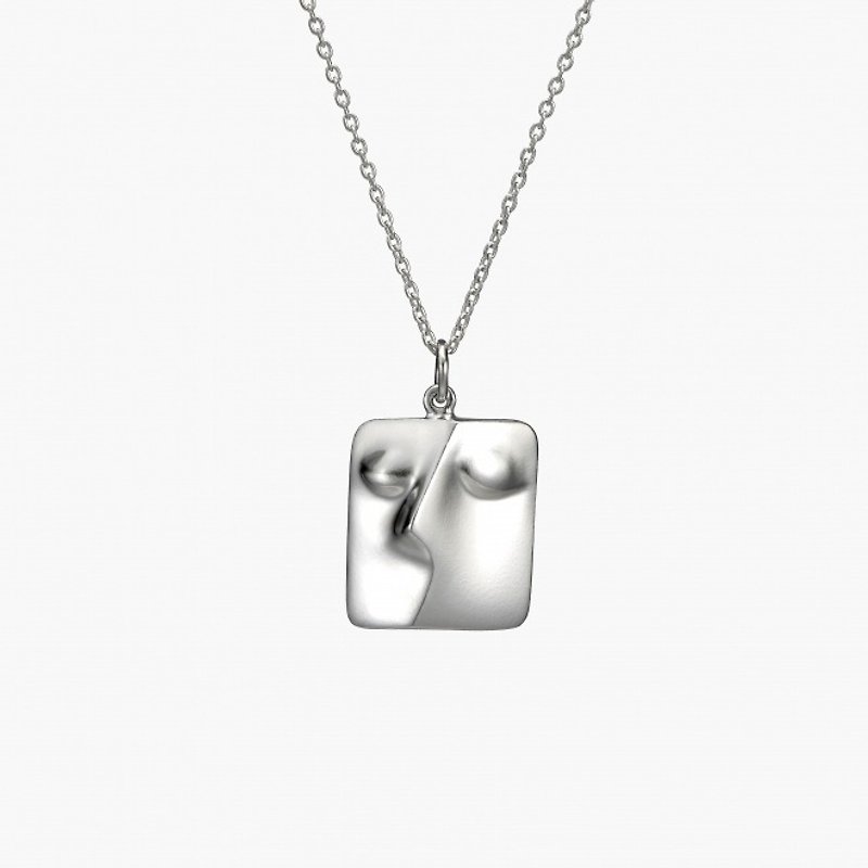 P&I手工纯银珠宝 # 厚实感- 克林姆<吻#2>小款S - 项链 - 其他金属 灰色