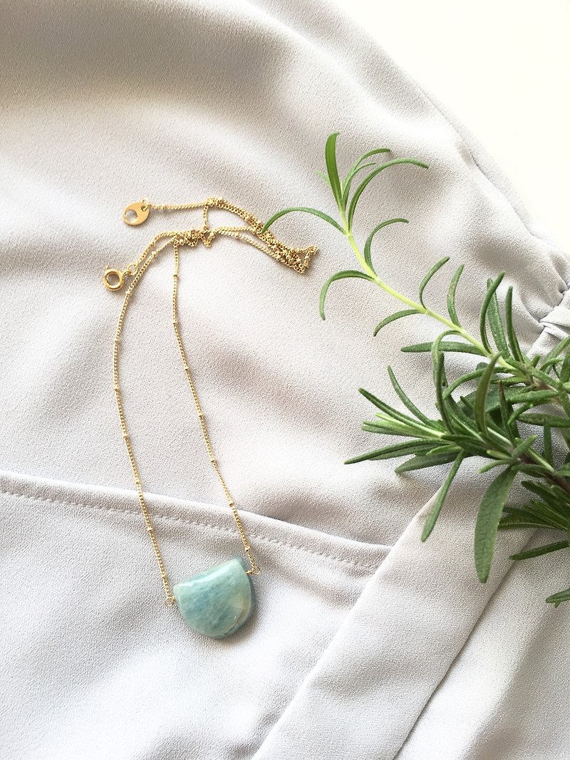 Aquamarine　Necklace - 项链 - 宝石 蓝色