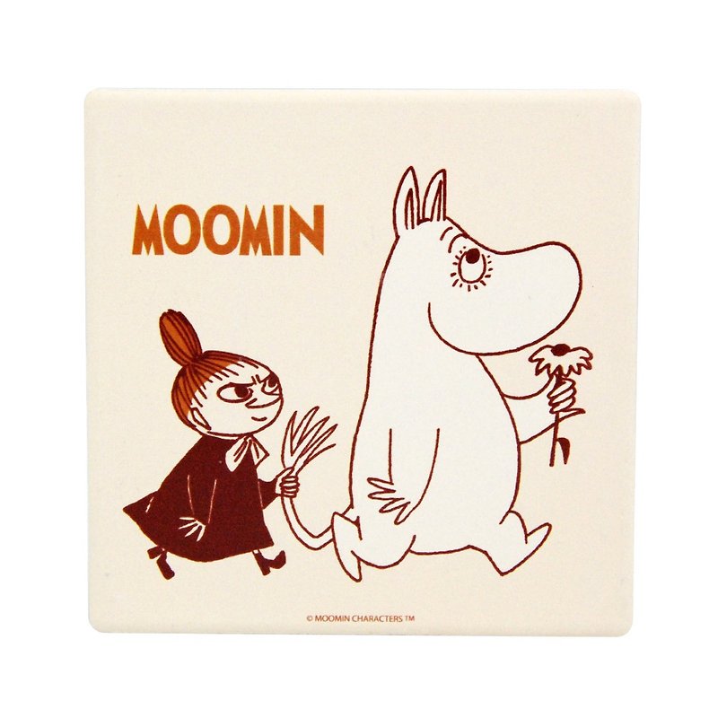 Moomin噜噜米授权-吸水杯垫-【跟屁虫】 (圆/方) - 杯垫 - 陶 红色