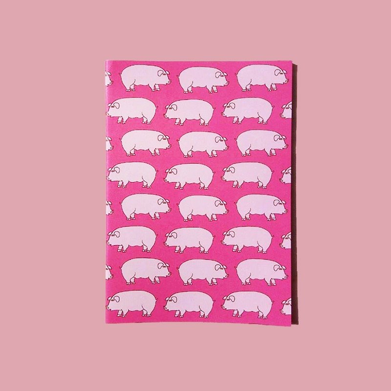 ‘人中人’趣味插画笔记本 - 粉红小猪猪 (NoteBook、文具、办公室小物、礼物) - 笔记本/手帐 - 纸 粉红色