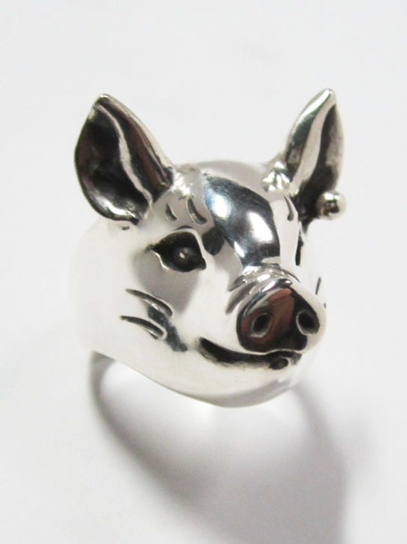 豚に真珠RING - 戒指 - 其他金属 灰色
