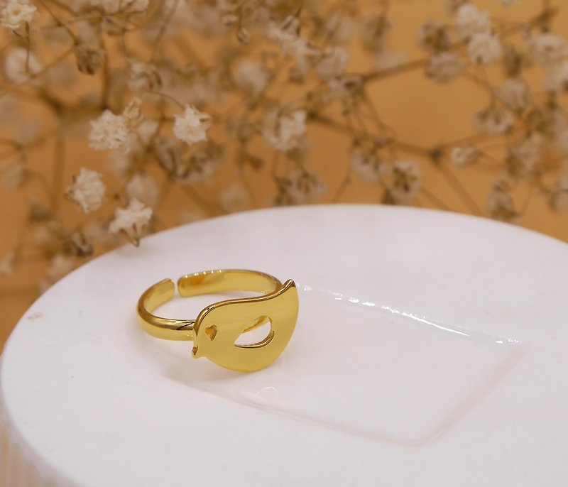 Handmade Little Bird Ring - 18K gold plated on brass ,Little Me by CASO jewelry - 戒指 - 其他金属 金色