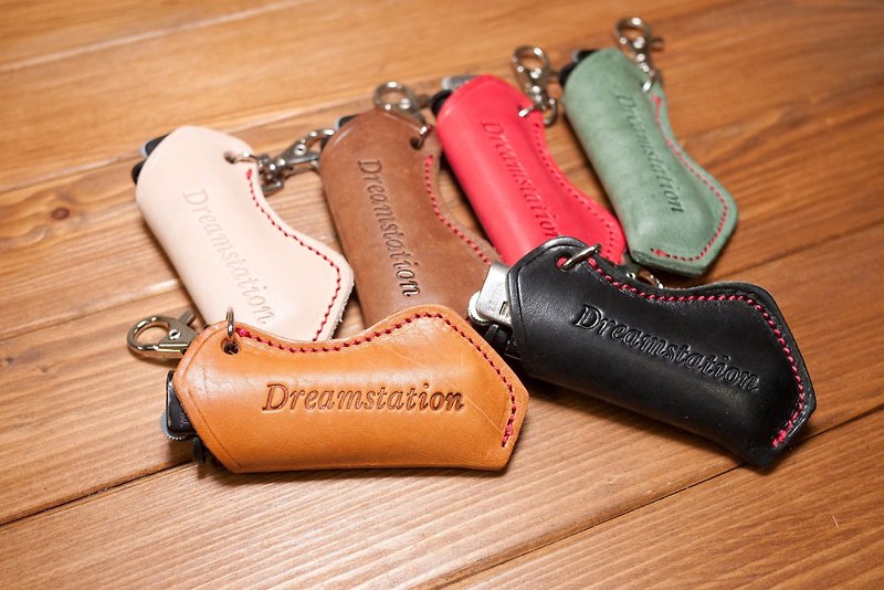 Dreamstation皮革鞄研所，植鞣革打火机皮套，钥匙圈，锁匙圈 - 其他 - 真皮 橘色