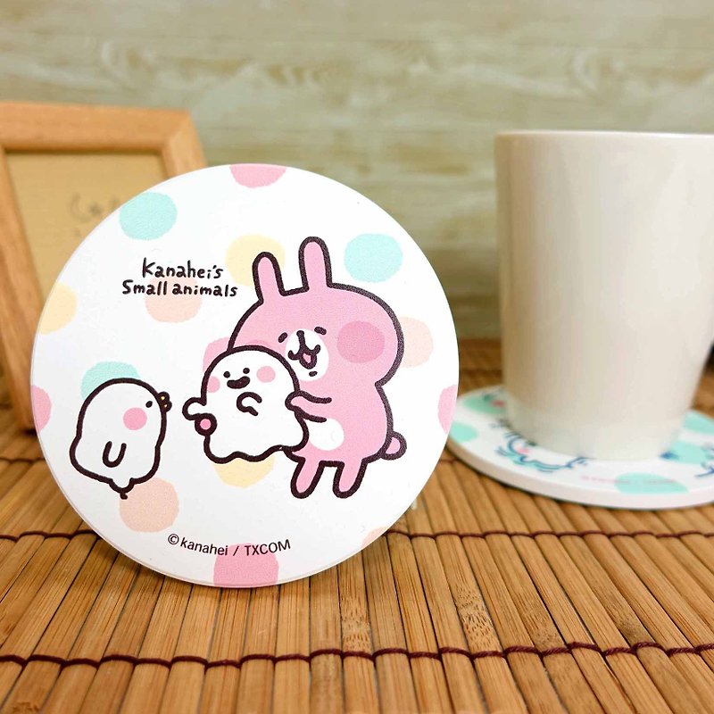 Kanahei 卡娜赫拉的小动物 P助 粉红兔兔 杯垫 陶瓷杯垫 - 杯垫 - 陶 粉红色