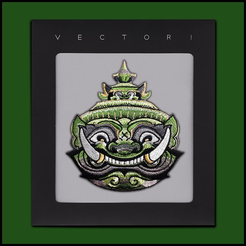 TOSSAKAN Patch Design with Iron on/ Sticker Backing - 贴纸 - 绣线 绿色