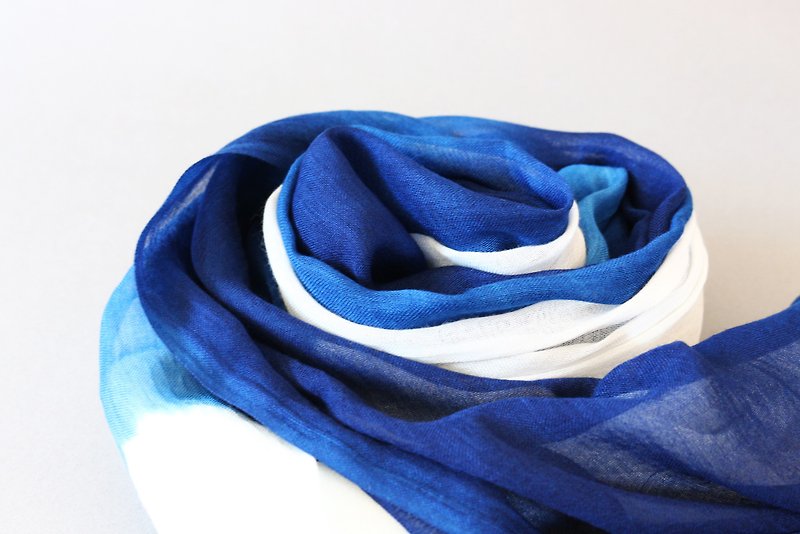 蓝染围巾 - 艺术渲染 - 其他 - 棉．麻 蓝色
