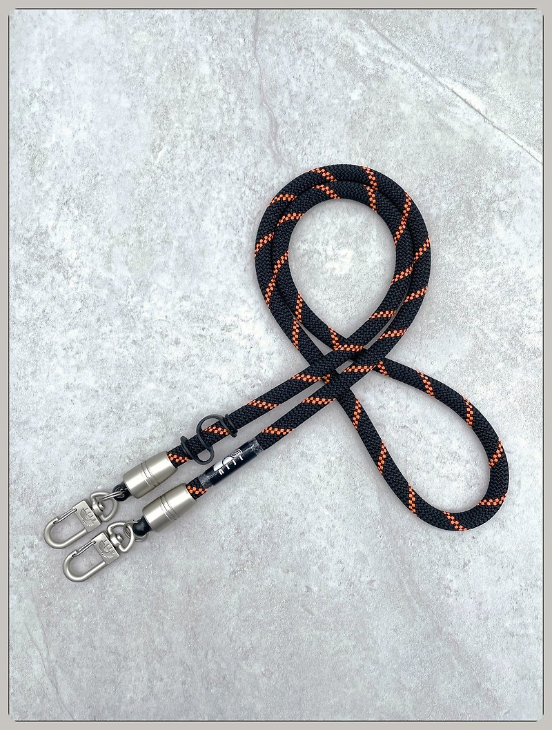 niji phone strap 9.5mm Mammut black w orange tracer - 其他 - 塑料 橘色