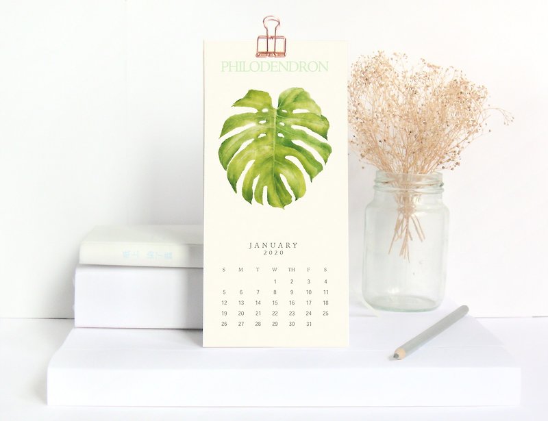植物的静默  2020 年历/桌历 给植物爱好者的礼物 PART TWO - 年历/台历 - 纸 绿色
