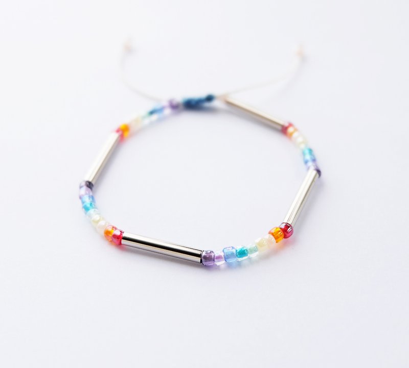 Rainbow string bracelet - 手链/手环 - 其他材质 多色