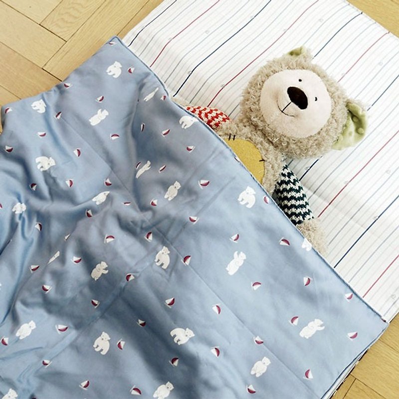 亲肤抗菌防蹒宝贝毯 韩国Kangaruru袋鼠宝宝【极光北极熊】 - 被子/毛毯 - 丝．绢 蓝色