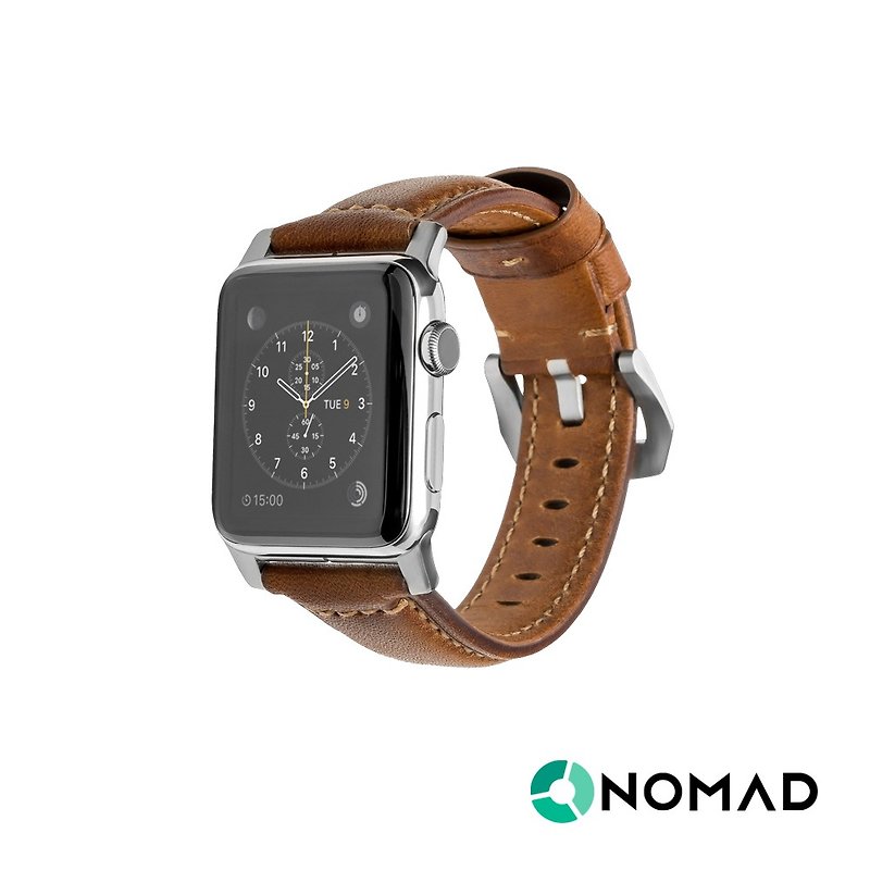 美国NOMAD皮革 Apple Watch 专用表带经典银 (42mm)856504004675 - 表带 - 真皮 咖啡色