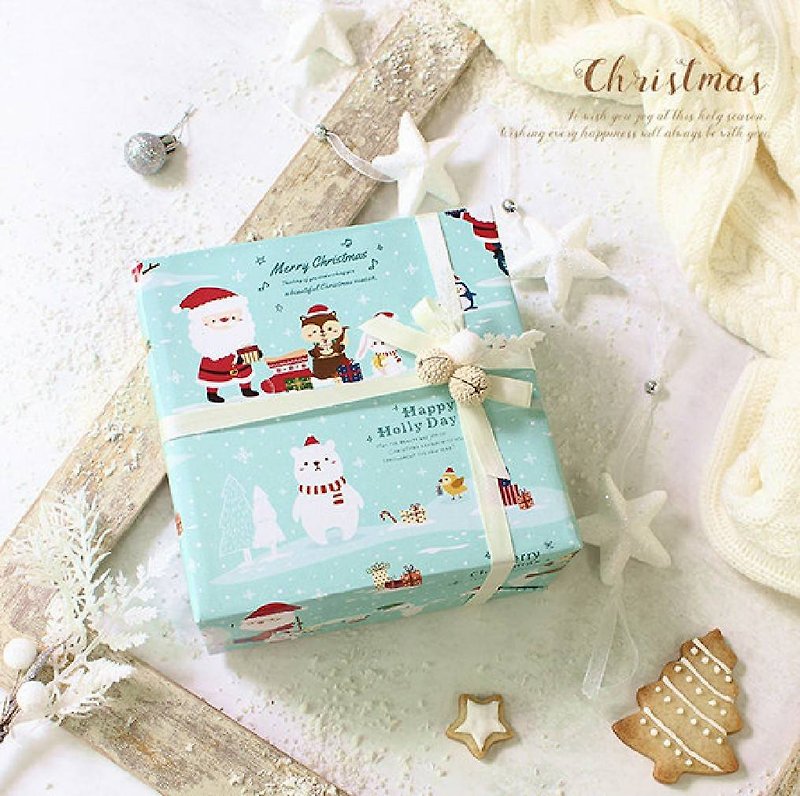 【塔菓】圣诞节限定-可爱造型饼干包装礼盒 - 手工饼干 - 新鲜食材 橘色