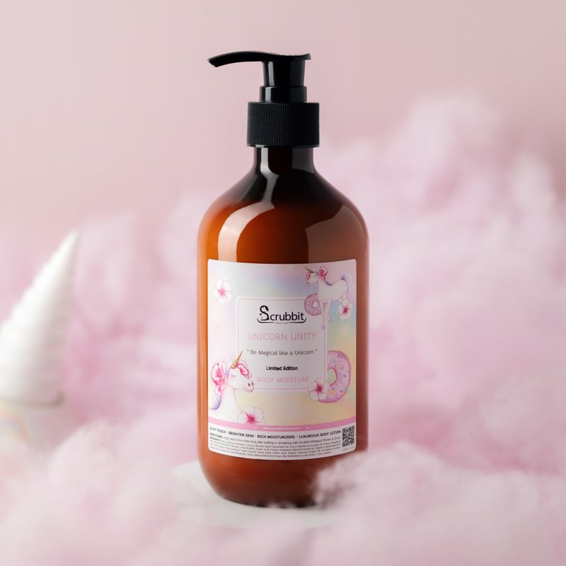 Body Moisture Unicorn Unity Cotton Candy Scent A luxurious body lotion - 乳液 - 精油 粉红色