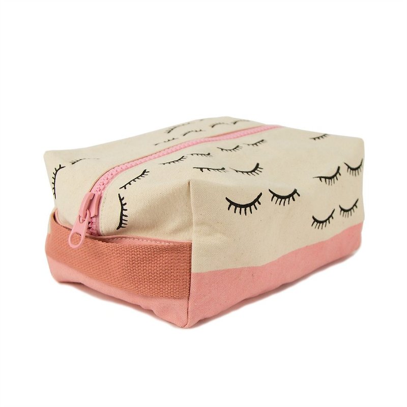加拿大fluf有机棉【直筒旅行运动包】--眨眨眼 - 手提包/手提袋 - 棉．麻 粉红色