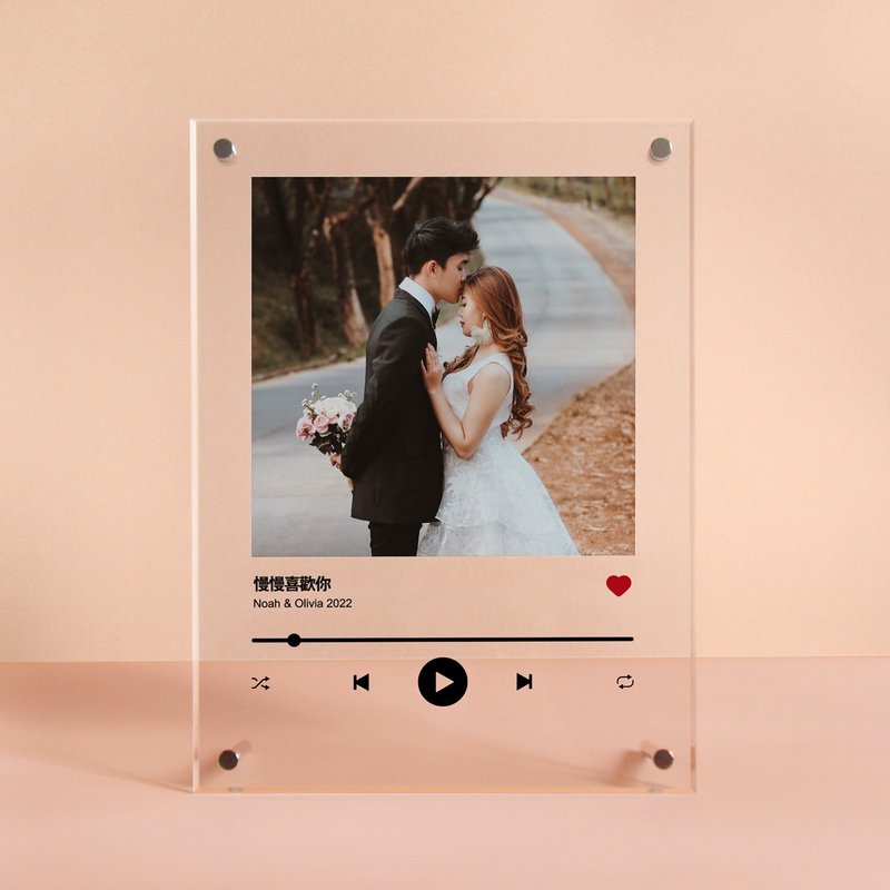 订制音乐相片相框 婚礼布置摆设小物 送老婆情人节和周年纪念礼物 - 摆饰 - 压克力 