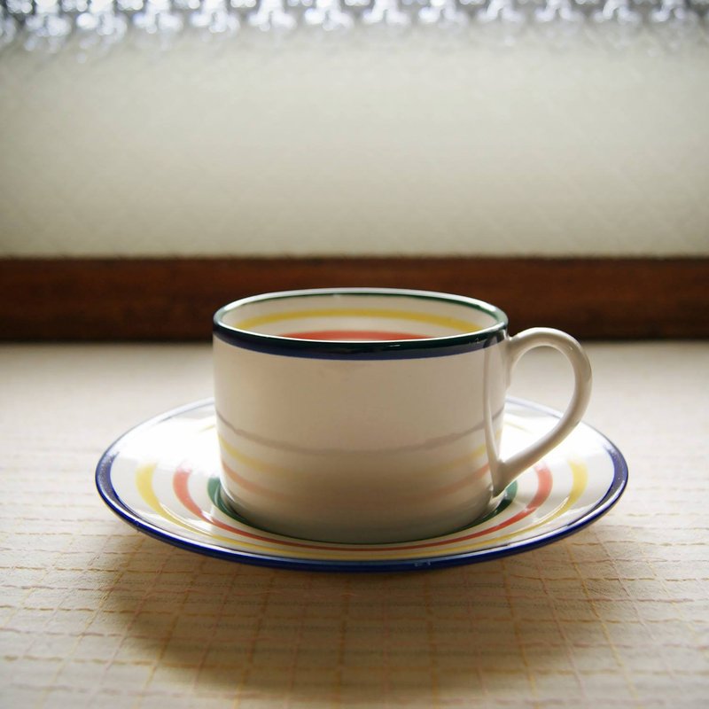 简约色彩线条杯盘组 - 咖啡杯/马克杯 - 瓷 多色