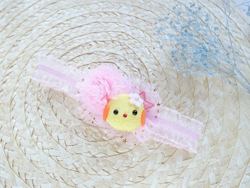 Baby Headband 。黄色小鸡 BB 婴儿宝宝 发带 头带 (粉红色) - 其他 - 其他材质 白色