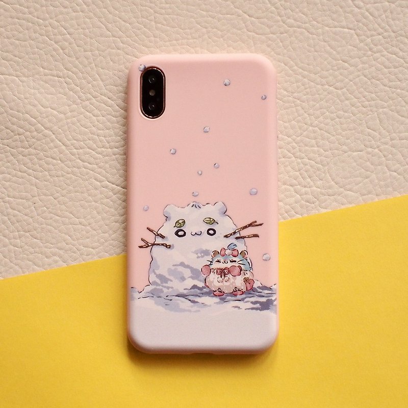 -iPhone シリーズ対応スマホケース,  雪だるま, iphone 14/ 13pro , 12mini, max,ケースストラップ- - 手机壳/手机套 - 塑料 粉红色