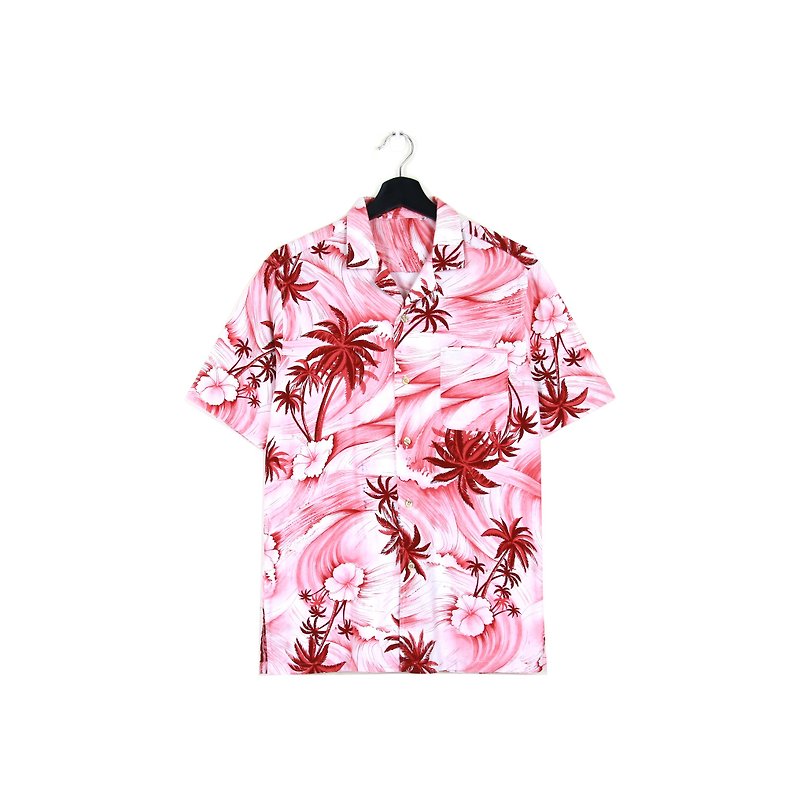 Back to Green:: 粉色海洋 //男女皆可穿// vintage Hawaii Shirts (H-19) - 男装衬衫 - 棉．麻 